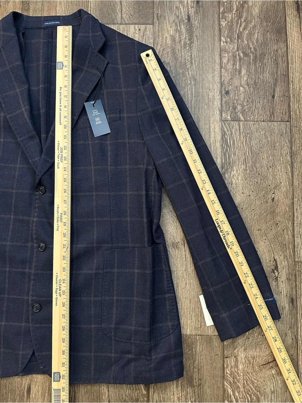 Stafford 60% Wool 40% Cotton Classic Fit Sport Coat Blazer Men’s 48 L Navy